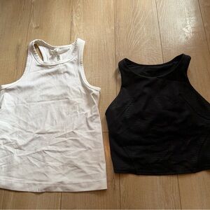 Lululemon sz 6 tank top and crop top lot